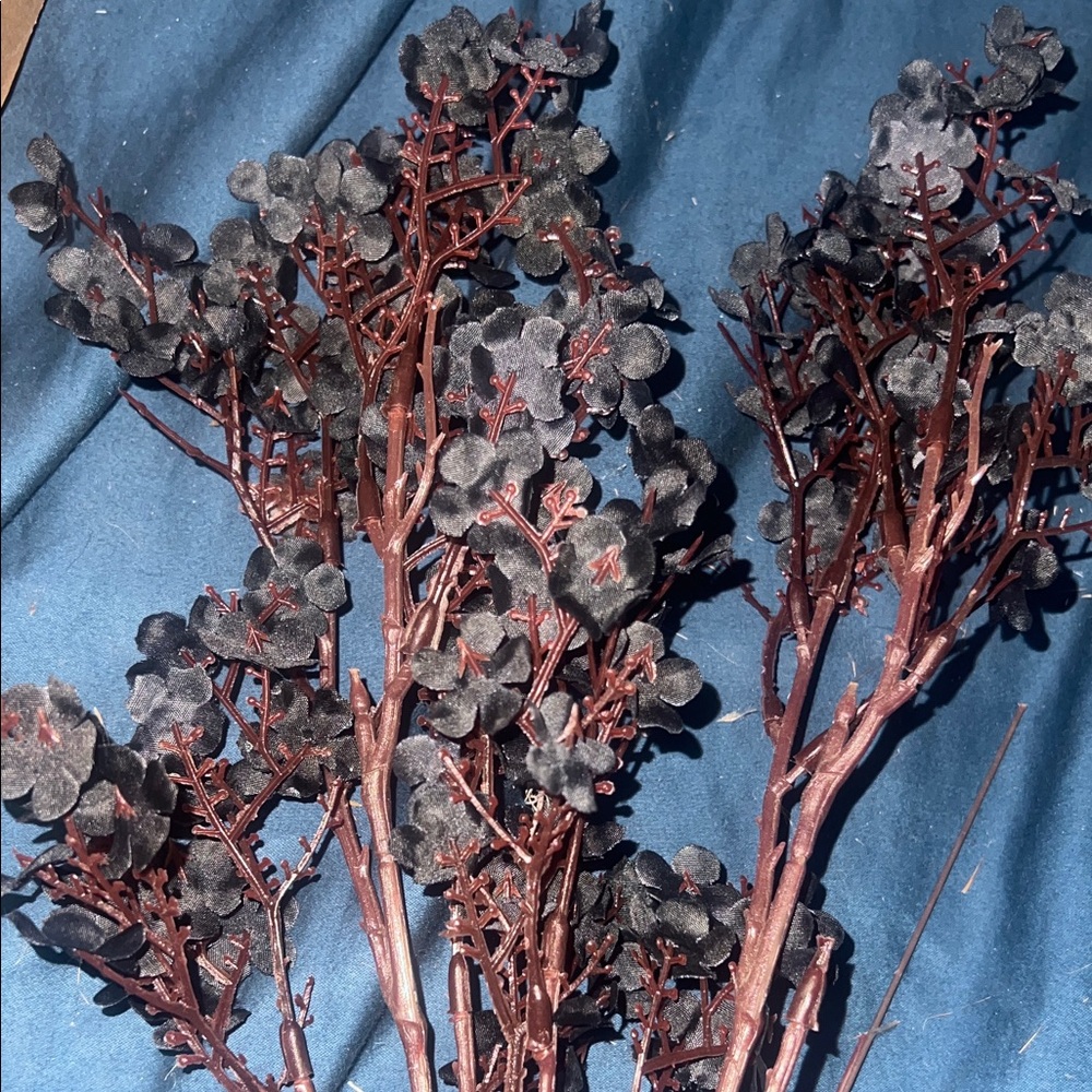 Elegant Black and Brown Faux Floral Stems